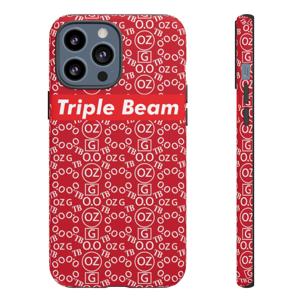 Dark Red Triple Beam Tough Cases