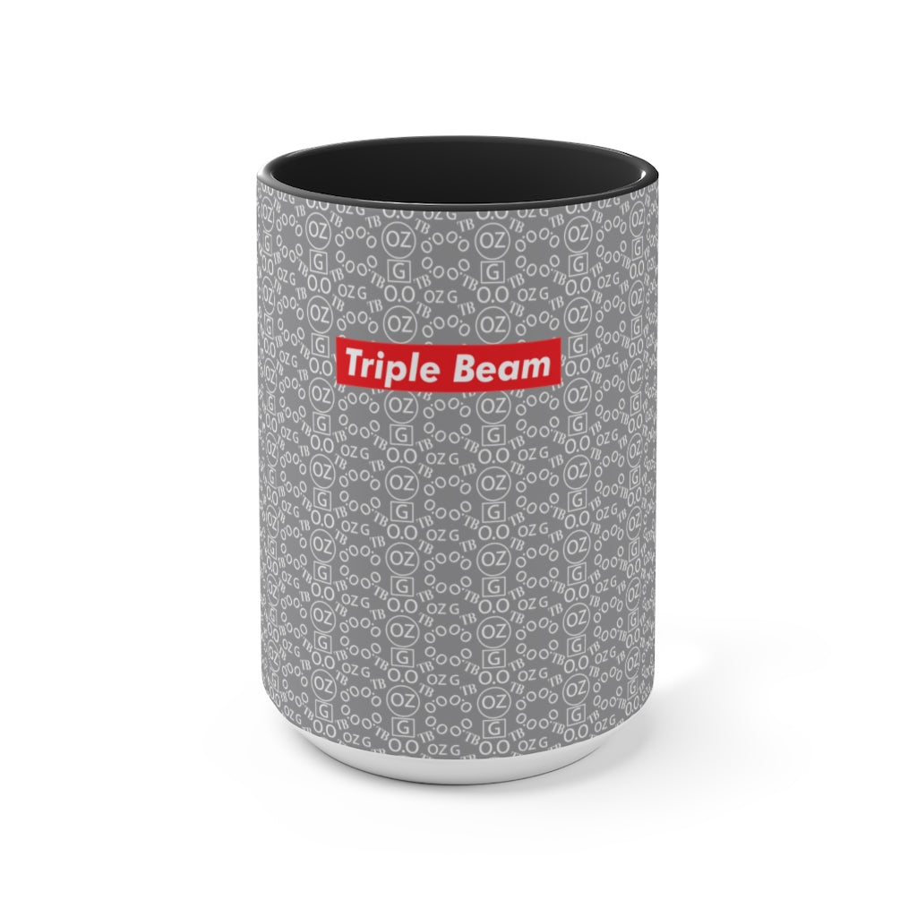 Grey Triple Beam Accent Mug