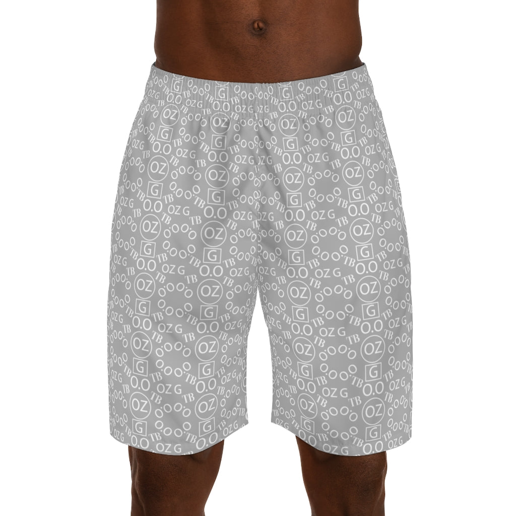 Light Grey Triple Beam Men's Jogger Shorts