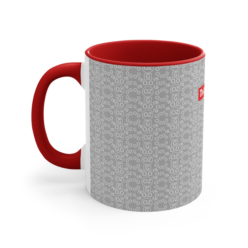 Light Grey Triple Beam Accent Mug