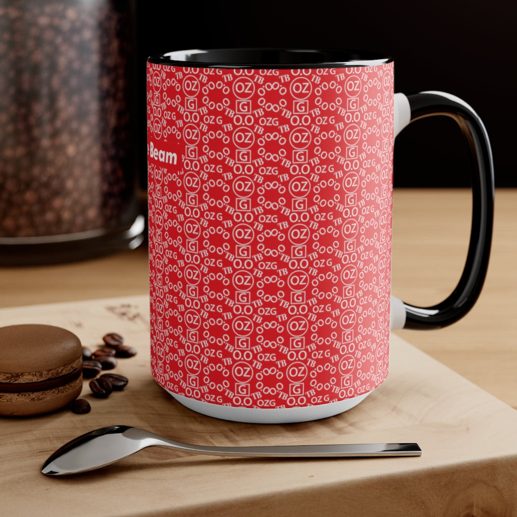 Red Triple Beam Accent Mug