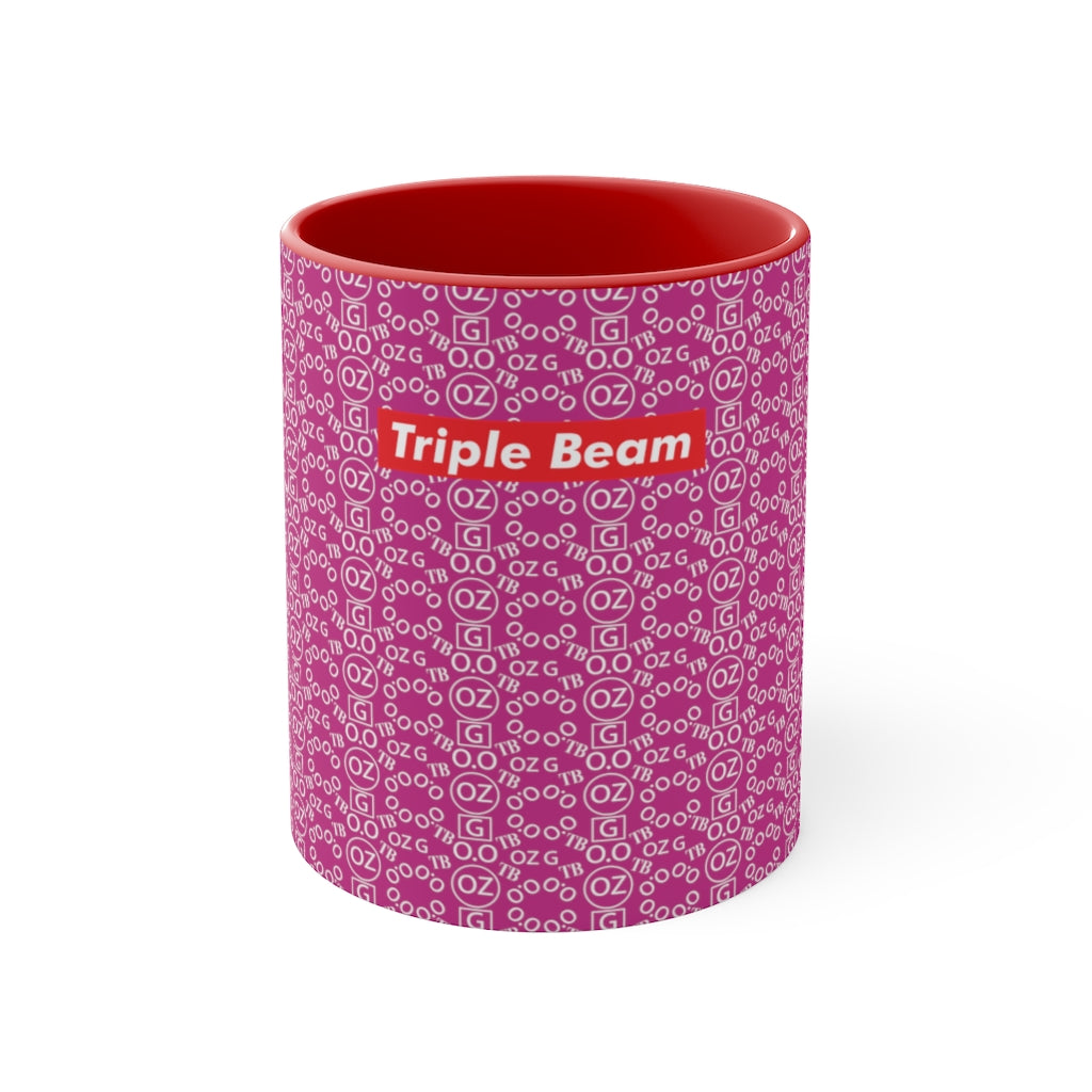 Pink Triple Beam Accent Mug